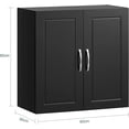 thumbnail image 3 of SoBuy FRG231-SCH,Wall Storage Cabinet Unit with Double Doors,Kitchen Bathroom Wall Cabinet,Garage or Laundry Room Black, 3 of 5