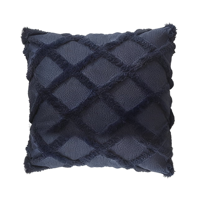 Sofa Cushion Covers,Scandinavian Fluff Long Striped Pillowcase, Geometric Winter Sofa Backrest Cover
