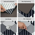 thumbnail image 6 of Blue White Kitchen Rugs Set of 2 Anti-Fatigue 0.4 Inch Thick Navy Modern Stripe Home Floor Mats Non Slip Waterproof Comfort Standing PVC Mat Decor for Sink Laundry 17.3 x28+17.3 x 47 Inch, 6 of 6