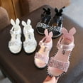 thumbnail image 6 of NOKIO Girls' Sparkly Sandals Girls' Platform Sandals Girls' Strappy Sandals Toddler Little Girl Dress Sandals Shoes Casual Slip On Ballet Flat Sequins Princess Shoes Girls' Cute Sandals, 6 of 9