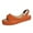 Orange, variant on Xfvqtps Slingback Flats for Women Open Toe Slip on Elastic Strap Side Cutout Leather Soft Sole Comfortable Breathable Casual Dressy Summer Sandals Blue