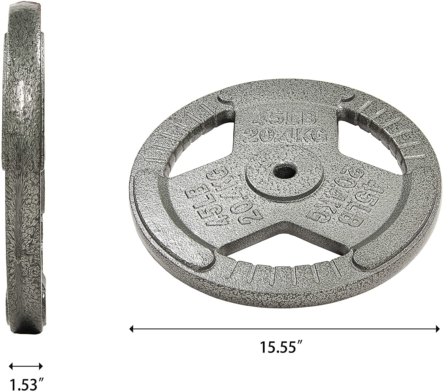 Buy BalanceFrom TriGrip Cast Iron Plate Weight Plate for Strength
