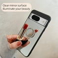 thumbnail image 6 of TECH CIRCLE Case For Google Pixel 8, Fashionable Luxury Makeup Mirror Phone Cover Stylish Shockproof Lightweight Case With 360 ° Bling Diamond Ring Kickstand Case for Google Pixel 8 - Silver, 6 of 11