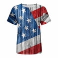 thumbnail image 4 of Lilgiuy Women's Comfortable Tops Fashion Casual Loose Blouse Independence Day Flag Printing Round Neck T-Shirt, 4 of 5