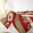 thumbnail image 4 of Homewish Rugby Helmat Queen Comforter Set,Boys Football Sport Bedding Sets,Red Gold Bedding Comforter Set For Teens,Microfiber Bedroom Decor Reversible,3pcs, 4 of 8