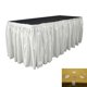 thumbnail image 1 of Falda de mesa nupcial de satén LA Linen 14 pies 29 pulgadas 10 pinzas en L blanco, 1 of 1