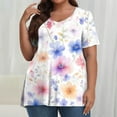 thumbnail image 2 of Otvok Plus Size Tops for Women Summer Printed Short Sleeve T-Shirt Blouses, 2 of 6