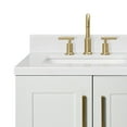 thumbnail image 5 of Ariel Taylor 36 In. Left Offset Rectangle Sink Bathroom Vanity With Carrara White Quartz Countertop 1.5 Edge In Grey, 5 of 11