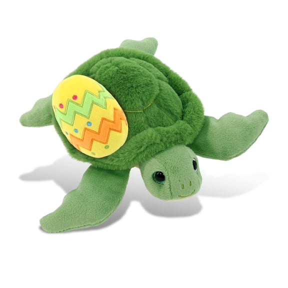 DolliBu Super Soft Green Sea Turtle with Yellow Easter Egg Plush - Perfect Ocean Stuffed Animals for Easter Basket, Cute Easter Egg Stuffed Animal Spring Toys for Girls, Boy, Baby - 6.5 Inches