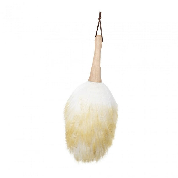 Plumero De Mano De Lana Sintética Suave, Plumero Doméstico Para Instrumentos Y Muebles, Mango Corto Sunnimix Limpiador de polvo