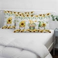 thumbnail image 4 of Spring Gnomes Throw Pillow Covers, Botanical Yellow Flowers Leaves Wooden Plank Soft Breathable Pillow Cases with Invisible Zipper, Standard Pillowcases for Couch Bed Sofa Chair 20x26 Inches, 4 of 9