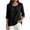 Black, variant on Women's Cotton 3/4 Sleeve Lightweight Tops Casual Scoop Neck Loose Fit Blouses Roll Tab Cuff Tunic Shirts for Work Office Daily Wear, Army Green, M