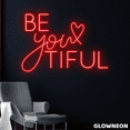 thumbnail image 2 of Glowneon Be You Tiful Neon Sign, Be You Tiful Led Sign, Girl Room Art, 2 of 5