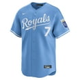 thumbnail image 2 of Men's Nike Bobby Witt Jr. Light Blue Kansas City Royals Alternate Limited Player Jersey, 2 of 3