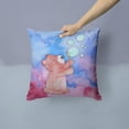 thumbnail image 2 of Carolines Treasures BB7347PW1414 Bear and Bubbles Watercolor Fabric Decorative Pillow  14Hx14W multicolor, 2 of 4
