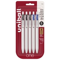 uniball one Retractable Gel Pens, Micro Point, 0.5mm, Black & Blue Ink ...