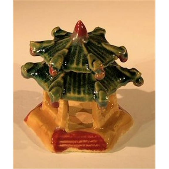 Bonsai Boy e3422 2 in. Glazed Ceramic Pagoda Figurine