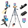 thumbnail image 1 of Kit de vlogs Carrotech, trípodes, luz RGB, micrófono inalámbrico, 51-152 cm, 1 of 7