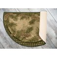 thumbnail image 4 of Brumlow Mills Pine Cone Rustic Fall Winter Gingham Area Rug, 1'5" x 2'6", Half Circle, 4 of 5