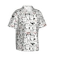 thumbnail image 2 of Fotbe Cute Cat Hawaiian Shirt for Men Unisex Summer Beach Casual Short Sleeve Cotton Linen Button Down Shirts-X-Large, 2 of 9