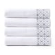 thumbnail image 1 of Market & Place Juego De Toallas De Baño De Lujo 100% Algodón | Súper Suave Y Altamente Absorbente | Borde Decorativo Texturizado | Incluye 4 Toallas De Baño | Colección Nitra (Blanco/Gris Claro), 1 of 1