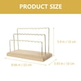 thumbnail image 2 of WRISTBIQUE Golden Earring Holder Stand for Home Use Safe and Stable Display Rack with Wood Base 7.5 Inch, 2 of 8
