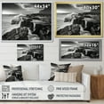 thumbnail image 4 of Designart "Monochrome Horizon Of A Rocky Beach I" Coastal Minimalism Floater Framed Wall Art Living Room, 4 of 5