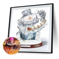 thumbnail image 1 of Cuadros Decorativos 5D bricolaje taladro redondo completo diamante pintura Navidad muñeco de nieve decoración del hogar (NH2746) Wdftyju embutido en tela, 1 of 8