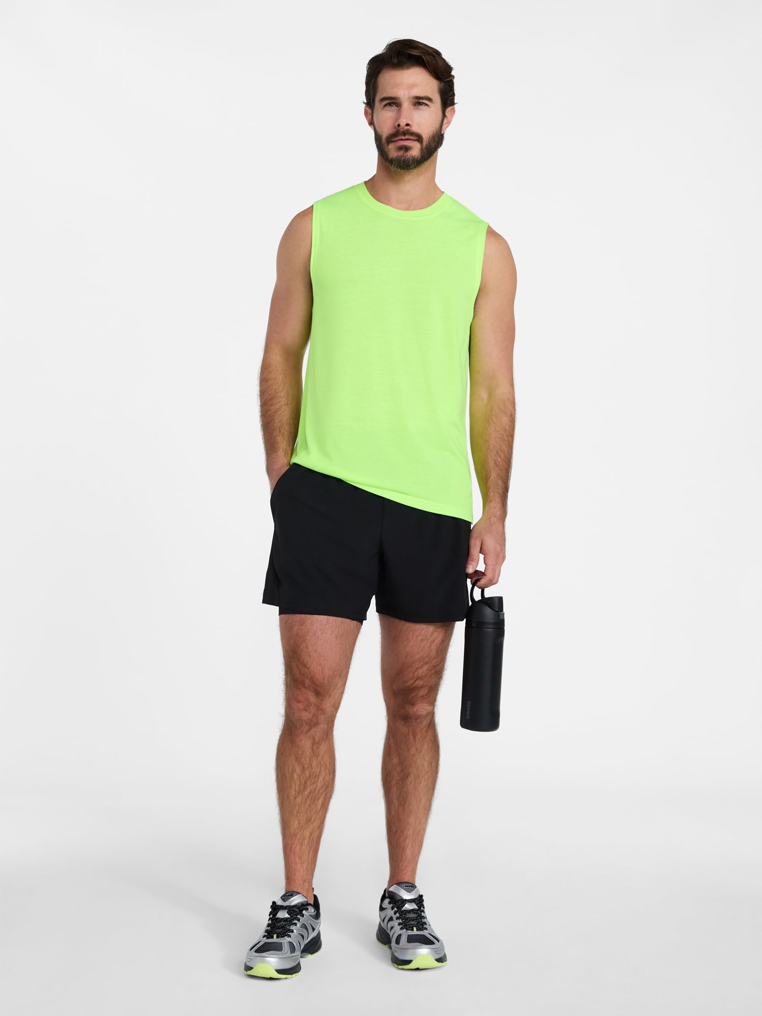 Athletic Works Men's and Men's Big & Tall Tri-Blend Muscle Tee, Sizes XS-4XLT