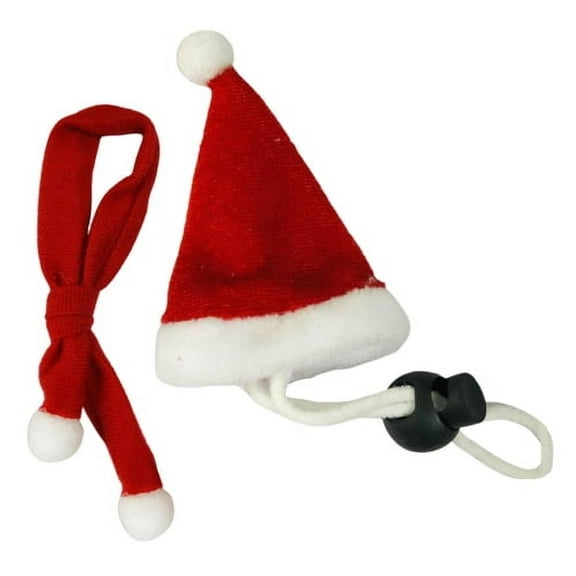 Skymirror 1 Set Reptile Hats with Scarf Holiday Dress Up Soft Christmas Lizard Santa Hat for Amphibians
