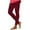 Style 01-Wine, variant on Women's Full Length Leggings Casual Stretch Workout Running Yoga Pants Solid Color Athletic Tights Wine L