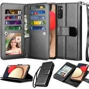 Njjex Wallet Case for Samsung Galaxy A02S, for Galaxy A02S Case 6.5", [9 Card Slots] PU Leather Credit Holder Folio
