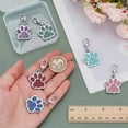 thumbnail image 3 of 6 Pcs Metal Pet Tags Personalized Dog Tags Blank Paw Shape Pet ID Tags Engraved Shiny Enamel Cat and Dog Tags Used for DIY Cat Name Puppy Name DIY, 3 of 5