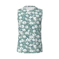 thumbnail image 6 of Lsque Floral Print Men's Cotton Blend Sleeveless Muscle Shirts (S-3XL)- Moisture Wicking, Odor Protection, UPF 30+,XX-Large, 6 of 8