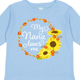thumbnail image 4 of Inktastic My Nana Loves Me with Sunflower Wreath Boys or Girls Long Sleeve Toddler T-Shirt, 4 of 5