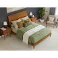thumbnail image 4 of AFI Valencia Queen Solid Wood Low Profile Sleigh Platform Bed, Light Toffee, 4 of 13
