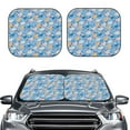 thumbnail image 2 of Xecao Cute Chickens and Flowers for Foldable Car Sun Shades (2-Pack) offer sun protection with an easy-fold design for convenient windshield shading., 2 of 7