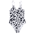 thumbnail image 1 of Women's Plunge Neck Cross Back High Cut One Piece Bathing Suits Swimsuit, 1 of 7