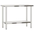 thumbnail image 5 of vidaXL Table de Cuisine 110x55x85 cm Acier Inoxydable, 5 of 5
