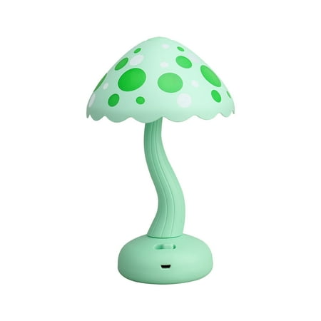 

SATRINO Small Wood Mushroom Lamp LED Cordless Bedside Touch Lamp Portable Dimmable Battery Mushroom Lamp for Bedroom Nightstand