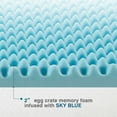 thumbnail image 4 of BMMB 2"Egg-Shaped Gel Memory Mattress Topper - Full Size, CertiPUR-US Certified, Blue, 4 of 6