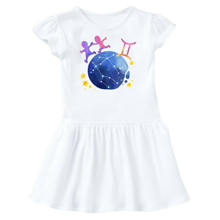 

Inktastic Gemini Constellation Zodiac Sign Illustration Gift Toddler Girl Dress