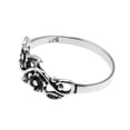 thumbnail image 5 of Blooming Wild Floral Vine Sterling Silver Band .925 Ring-11, 5 of 7