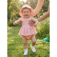 thumbnail image 4 of Ensemble 2 Pcs pour Bébé Fille, Barboteuse Sans Manches, Robe et Chapeau, 4 of 8