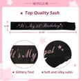 thumbnail image 2 of 23rd Birthday Sash and Tiara for Women - Fabulous Set: Glitter Sash + Stars Rhinestone Pink Premium Metal Tiara for Women, 23rd Birthday Gifts for 23rd Birthday Party, 2 of 7