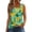 Green, variant on Fashion Square Collar Floral Print Tank tops for Women Sleeveless Lightweight Imitation Cotton Casual Trend Casual 3XL