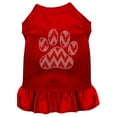 thumbnail image 6 of Christmas Pet Dog  Cat Dress Rhinestone, "Candy Cane Chevron Paw", 6 of 10