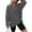 #5267-GRAY, variant on TEMOFON Womens Long Sleeve Shirts Blouse Oversized Tops Waffle Knit Crew Neck Sweatshirts Fashion Side Slits Casual Pullover Khaki