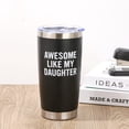 thumbnail image 4 of Valentines Day Gifts for Dad from Daughter, Dad Coffee Tumbler, Birthday Gifts for Men, Cool Fathers Day Gift for Dad Husband Grandpa, 20 oz, Black, 4 of 6