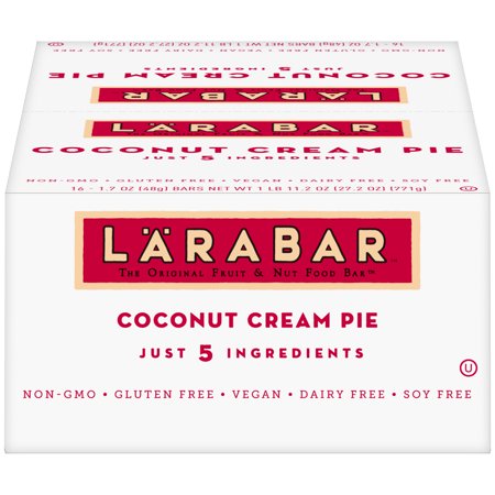 Larabar Apple Pie - Larabar Gluten Free Bars, Coconut Cream Pie, 1.7 oz Bars (16 Count)